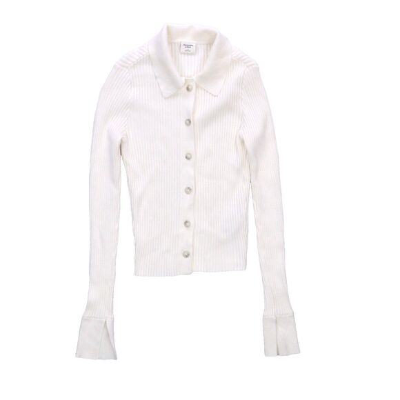 Abercrombie & Fitch Sweaters - Abercrombie & Fitch Sweater Cardigan White Sz Small Collared Bella Swan Preppy